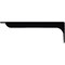 Ekena Millwork Embrey Steel Bracket, Powder Coated Black 2"W x 20"D x 6 1/2"H BKTM02X20X06EBPBL - alternate 3